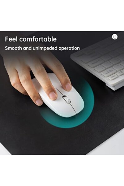 Deli Leather Mouse Pad, Large Desk Mat 70x35cm, Waterproof and Stain-Resistant (Black, Dual-Side)