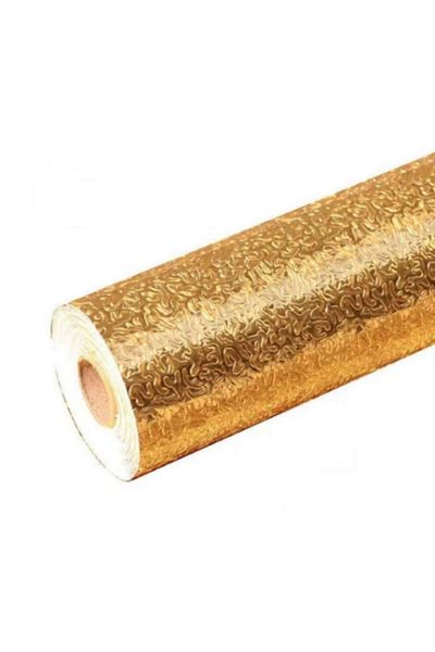 HOZRO Folie de aluminiu Hozro autoadeziva aurie, protectie bucatarie, 60 x 300 cm
