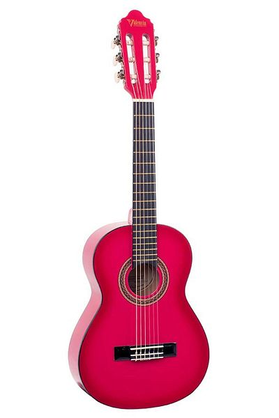 VALENCIA VC101PKS, classical guitar, 1/4 size, pink sunburst finish