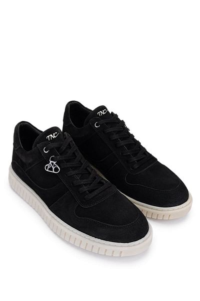 Tamer Tanca Men's Genuine Leather Black Suede Sneakers & Sports Shoes