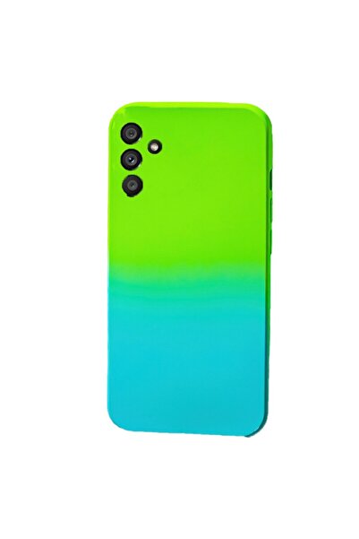 Gtech Tropycal Gradient Silicone Case for Samsung Galaxy A14, Green/Blue