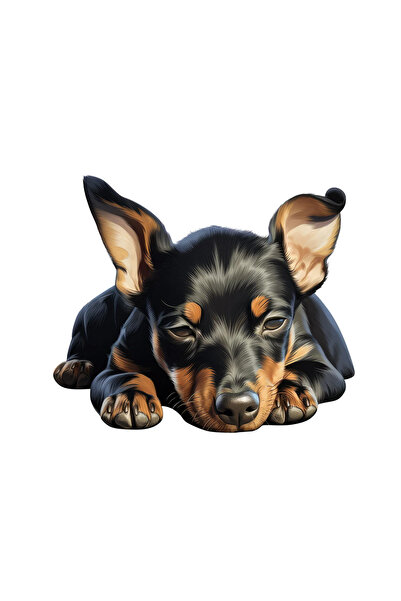 INOVATIX Set de 8 piese, autocolant Manchester Terrier, INOVATIX®. 6 cm