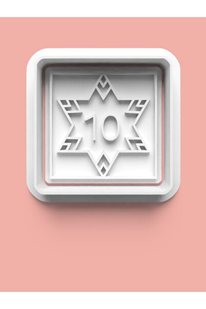 AKTASTORE قالب كوكيز على شكل رقم 10 وقالب عجينة السكر - عشرة أرقام