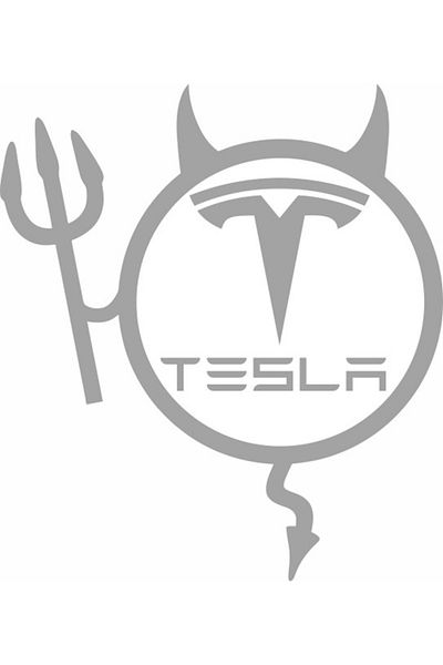 Image Sticker auto, IMAGE, Dracusor TESLA, argintiu, 19 x 21 cm