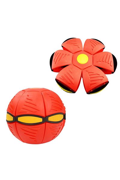 Teno Teno® Flying Ball Transformable into Frisbee Disc, 2 play modes, 23 cm, red
