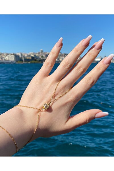 Serina Atelier Yuvarlak Kristal Taşlı Çelik Şahmeran