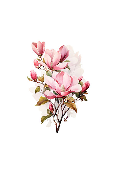 INOVATIX Set de 8 bucăți, autocolant magnolie roz, INOVATIX®. 6 cm