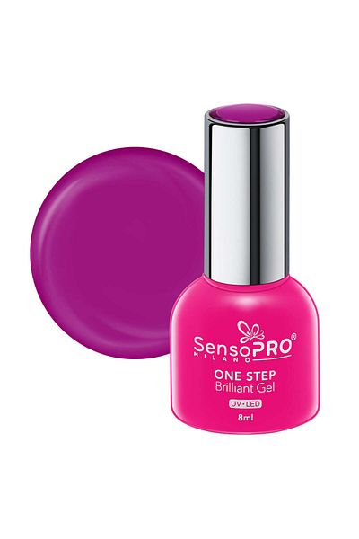 SensoPRO Milano Oja semipermanentă Brilliant One Step, 8 ml, Imperial Fuchsia #63