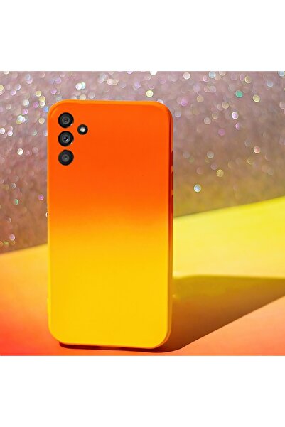 Gtech Tropycal Gradient silicone case, compatible with Samsung Galaxy A14, flexible silicone, Orange