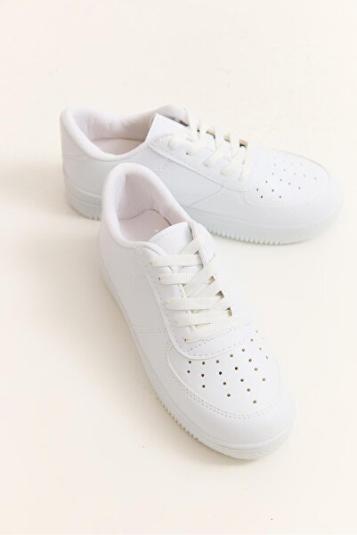Raneel Kazançlı Alışveriş Lace-Up Model High Sole Sports Shoes White