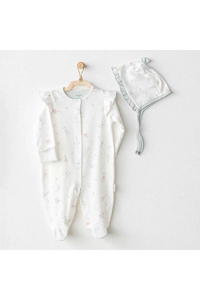 ALFA AKSESUAR 03 Love Family Baby Jumpsuit Set Ecru
