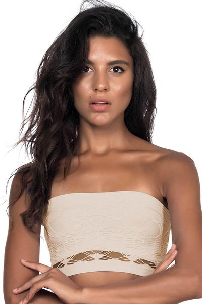 ALFA AKSESUAR 03 Ten Mi Emay 4050 Double Mesh Gatherer Strapless Bustier