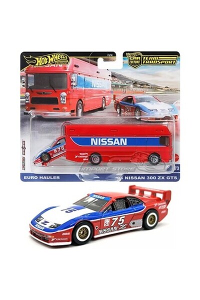 HOT WHEELS Premium Team Transport Euro Hauler & 1994 Mercedes-Benz AMG E36 To...