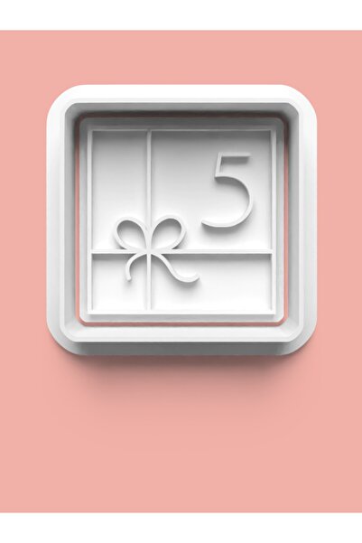 AKTASTORE قالب كوكيز على شكل رقم 5 وقالب عجينة السكر - خمسة أرقام