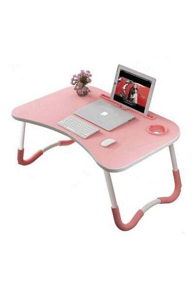 HALAMODO Foldable Laptop Desk Pink/White 60x40x28cm