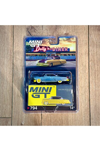 mini gt CHASE Edition Mini GT 1954 Lincoln Capri Hot Rod Lime Yellow No:794