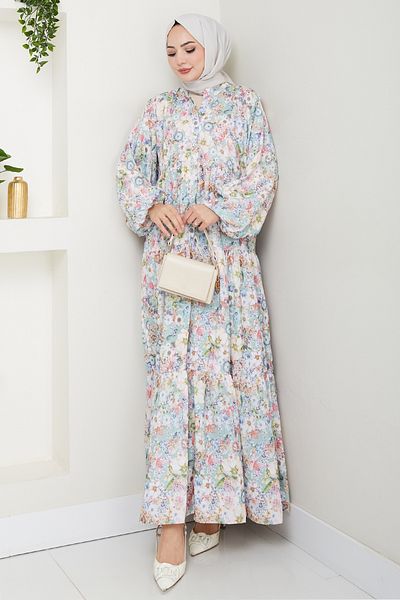 InStyle Mango Viscose Dress Green