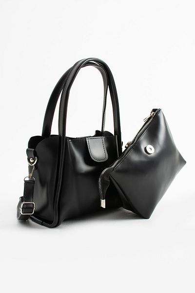 Judour Bags Τσάντα ώμου με μαγνήτη Puppy Detailed-Large Handle Detailed-Glossy Soft Leather