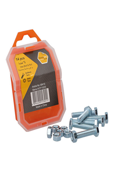 HONEYBEE مجموعة مسامير وصامولة سداسية من الفولاذ المتين عالي الجودة مكونة من ...