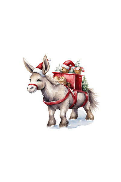 INOVATIX Σετ 8 τεμαχίων, Χριστουγεννιάτικο αυτοκόλλητο με γαϊδουράκι, INOVATI...