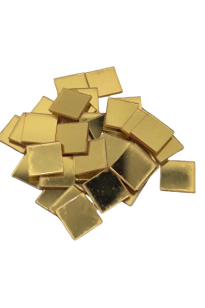 BEREN ATÖLYE AYNA PLEKSİ GOLD 3X3 CM 50 ADET DEKOR ÜRÜNÜ
