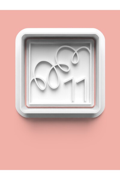 AKTASTORE قالب كوكيز على شكل رقم 11 وقالب عجينة السكر - عشرة أرقام