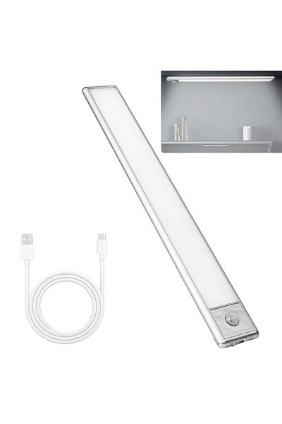 zola Lampa LED senzor de miscare, 38 LED-uri, unghi de iluminare 110 grade, 50.5x4.1x1 cm