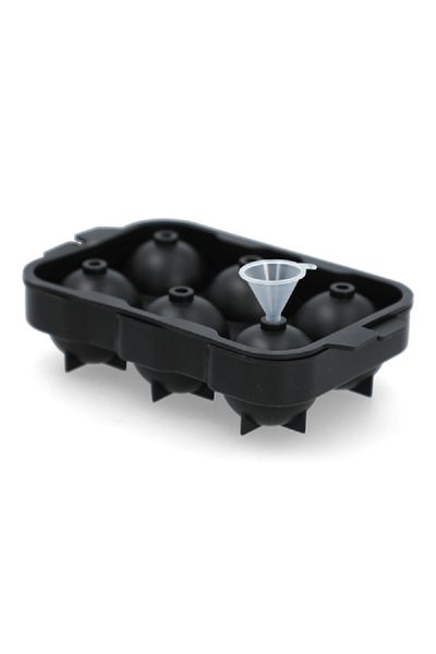 Felli Durable BPA-Free Plastic Seamless Sphere Ice Tray Black