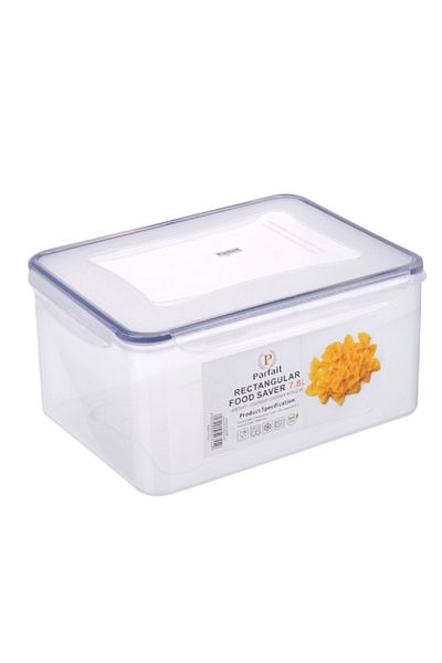 Parfait Rectangular Airtight Leak-Proof Food Container Clear and Blue 7.8 Liter