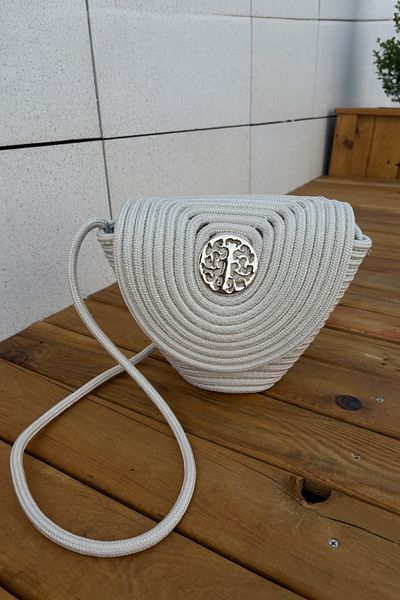 MaVaux Lunera Accesoriu elegant detaliat din paie, geantă crossbody cu detaliu în față, stil casual și de vară