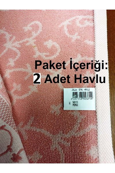 Özdilek Özdilek 2-Piece Kdf Cotton Hand-Face Towel (50X90)-Jalen Pink