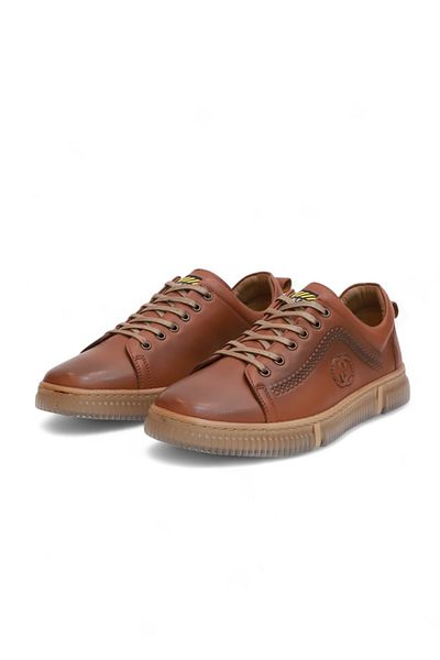 Konfores 2180-Luısfıgo Genuine Leather Top Quality Anatomical Sole Men's Casual Sneakers Shoes