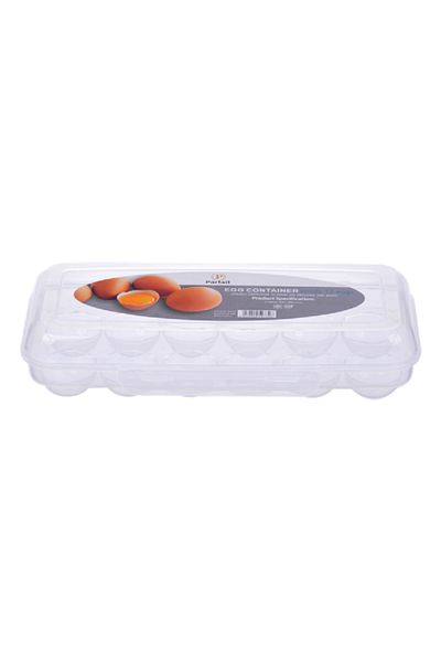 Parfait BPA-Free Freezer Safe Rectangular Egg Container white
