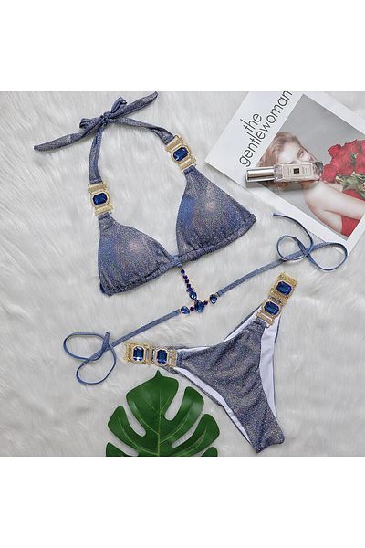 WildFashion Costum de baie din 2 piese, accesorizat cu strasuri SW2549-4