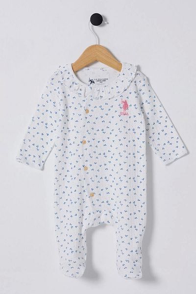 ALFA AKSESUAR 03 U.S. Polo Baby Jumpsuit Usb2435 White-Blue