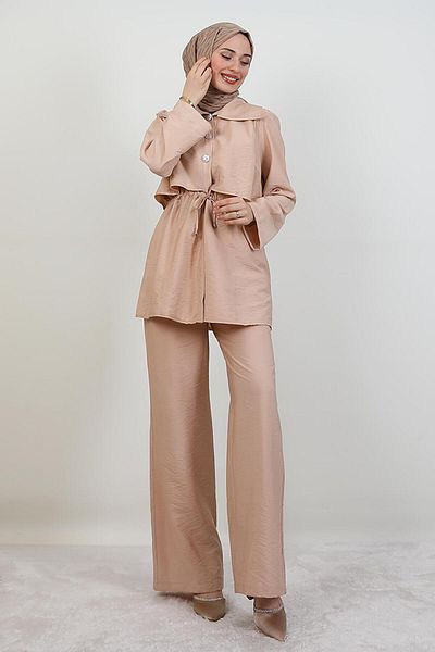 giz astore Pervin Pants Double Suit Milk Coffee