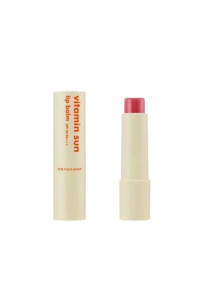 The Face Shop Vitamin Sun Lip Balm ||- 02 Pink || To moisturize and nourish the lips
