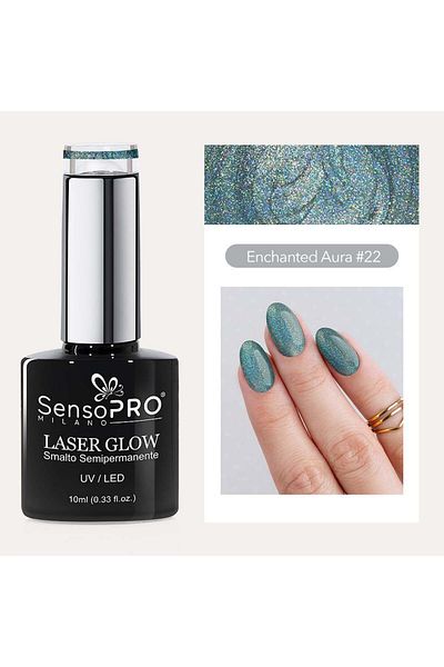 SensoPRO Milano Oja semipermanentă holografică Laser Glow SensoPRO Milano 10ml, Enchanted Aura #22