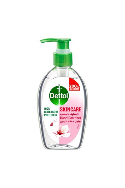 Dettol Skincare Hand Sanitizer for 100% Better Germ Protection & Personal Hygiene 200 ml