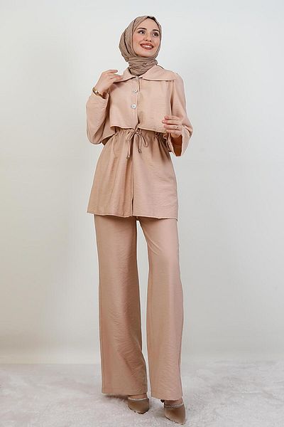 giz astore Pervin Pants Double Suit Milk Coffee