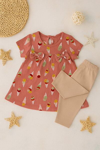 DECO TAYTLI DONDURMA DESENLİ 2 Lİ KIZ TAKIM