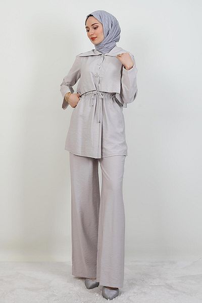 giz astore Pervin Trousers Double Suit Stone