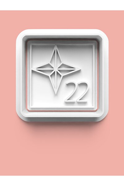 AKTASTORE قالب كوكيز على شكل رقم 22 ومكعبات عجينة السكر - اثنان وعشرون رقمًا