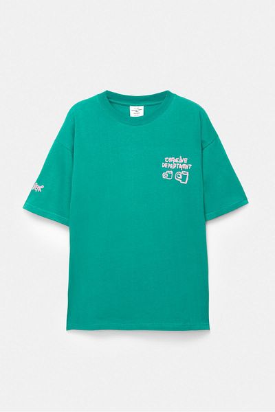 Pull & Bear Primavera Sound x PB green T-shirt