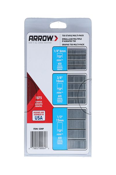 ARROW Piece T50 Series Galvanized Precision Fastener Staples Silver 6-12mm