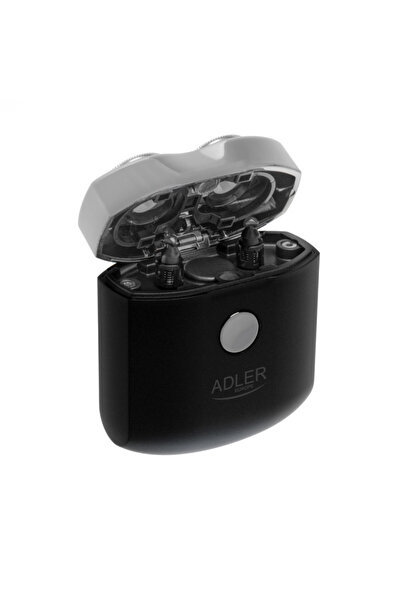 adler Adler AD 2936 mini shaver, 250 mAh, USB type C, for travel, cordless, black/stainless steel