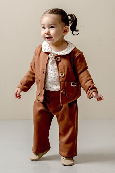 JNF kids Baby Girl 3-Piece Suede Set