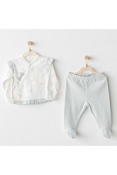 ALFA AKSESUAR 03 Andywawa Ac25508 Side Snap Set Love Family 2-Piece Bodysuit Set Mint