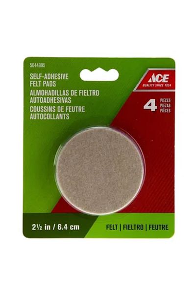 ACE Round Self-Adhesive Protective Felt Pads (6.35 cm)