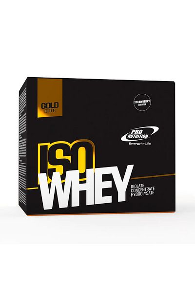 Pro Nutrition Whey protein, 3 types of protein, Iso Whey Gold Edition Strawberry sachets 15 sachets x 30g